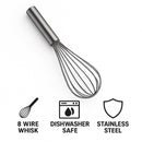 REGENT PIANO WHISK 8 WIRE STAINLESS STEEL, 360MM