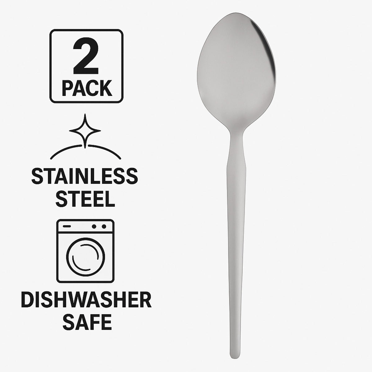 REGENT KITCHEN RICE SPOON STAINLESS STEEL 2PK, 275MM