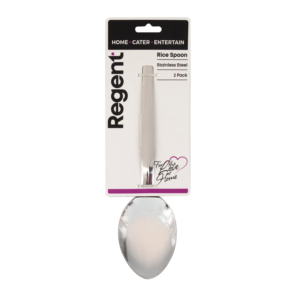 REGENT KITCHEN RICE SPOON STAINLESS STEEL 2PK, 275MM