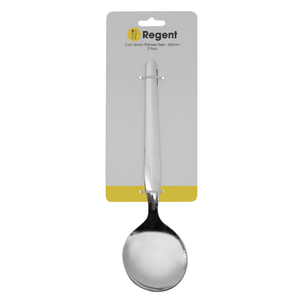 REGENT CURRY SPOON STAINLESS STEEL 2 PACK, (70X30X275MM)