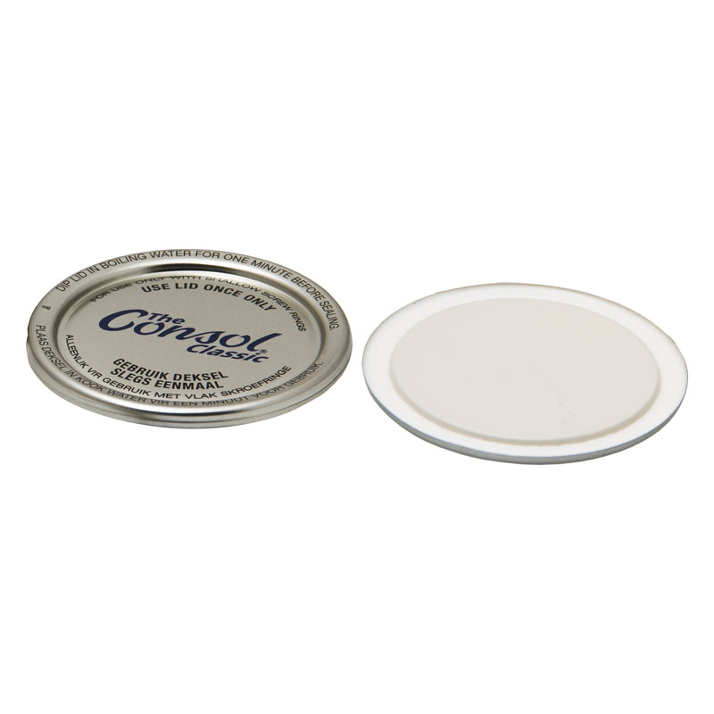 CONSOL PRESERVE JAR LID DOMES FOR 500ML & 1LT - 5 PIECES, (100MM DIA)