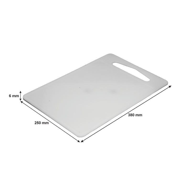 REGENT KITCHEN CUTTING BOARD PP PLASTIC WHITE, 380X250MM
