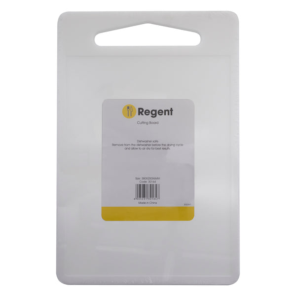 REGENT KITCHEN CUTTING BOARD PP PLASTIC WHITE, 380X250MM