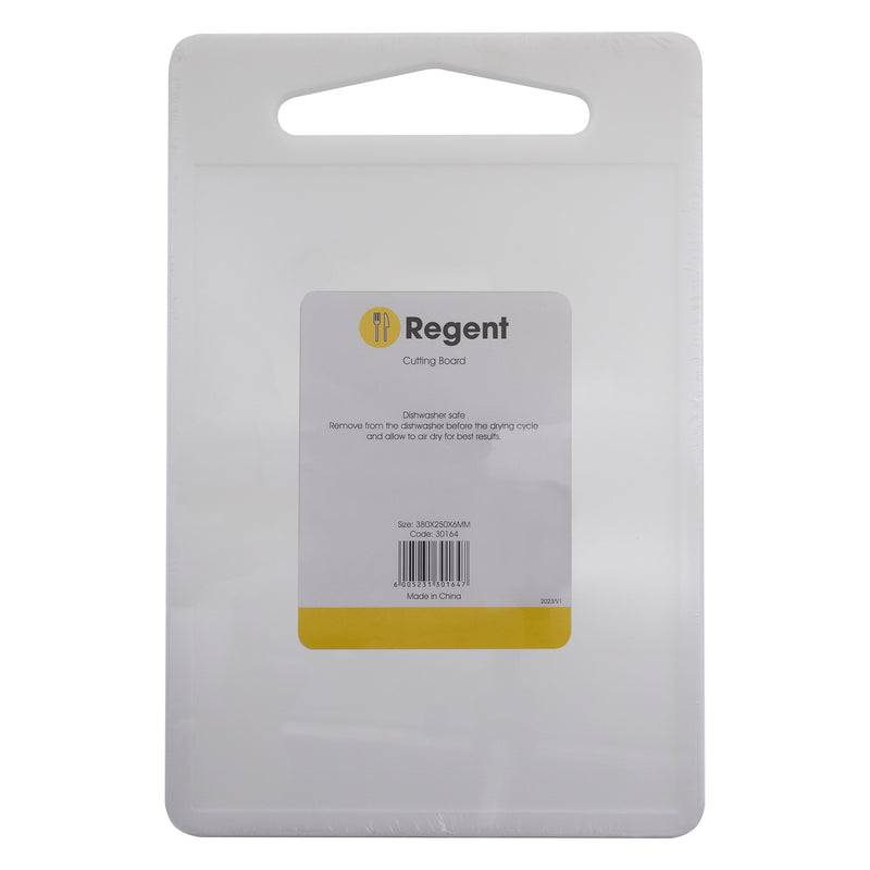 REGENT KITCHEN CUTTING BOARD PP PLASTIC WHITE, 380X250MM