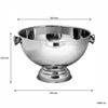 BAR BUTLER FOOTED CHAMPAGNE/ICE BOWL WITH SILVER KNOBS ST STEEL, 14L