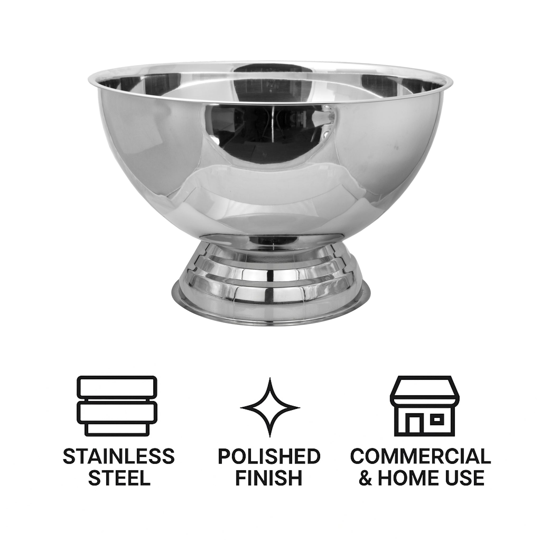 BAR BUTLER FOOTED CHAMPAGNE/ICE BOWL WITHOUT HANDLES ST STEEL, 12L