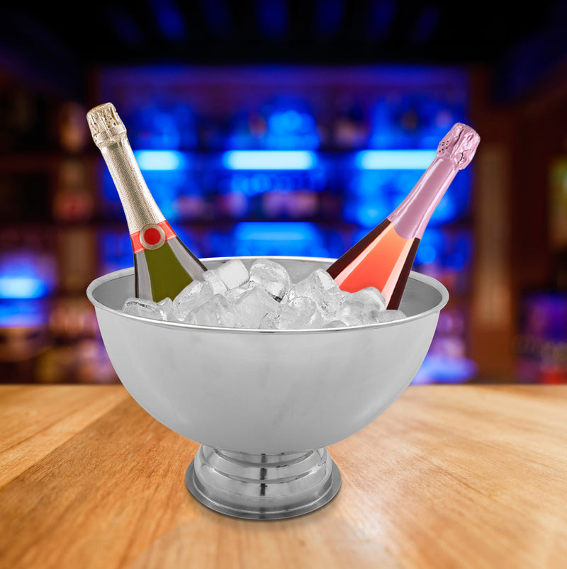 BAR BUTLER FOOTED CHAMPAGNE/ICE BOWL WITHOUT HANDLES ST STEEL, 14LT (230X360MM DIA)