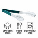 REGENT TONGS STAINLESS STEEL POLYCOATED GREEN, 317MM