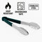 REGENT TONGS STAINLESS STEEL POLYCOATED GREEN, (317X40X20MM)