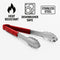 REGENT TONGS STAINLESS STEEL POLYCOATED RED, (317X40X20MM)