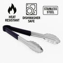 REGENT TONGS STAINLESS STEEL POLYCOATED BLUE, (317X40X20MM)