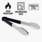 REGENT TONGS STAINLESS STEEL POLYCOATED BLUE, (317X40X20MM)