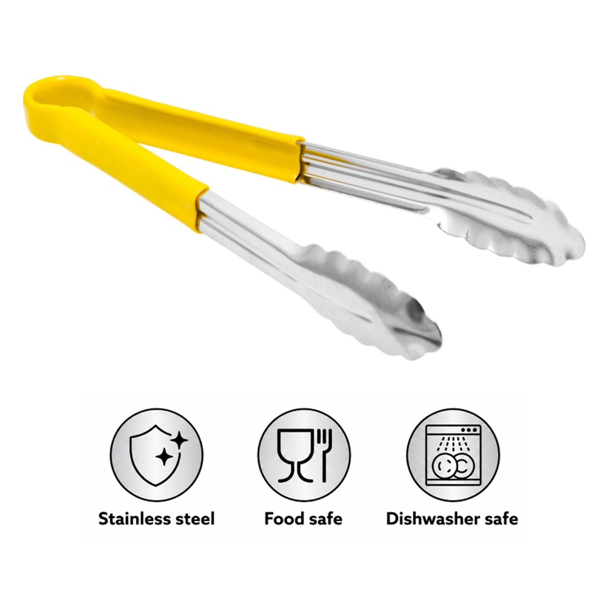 REGENT TONGS STAINLESS STEEL POLYCOATED YELLOW, 317MM