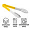 REGENT TONGS STAINLESS STEEL POLYCOATED YELLOW, 317MM