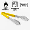 REGENT TONGS STAINLESS STEEL POLYCOATED YELLOW, (317X40X20MM)