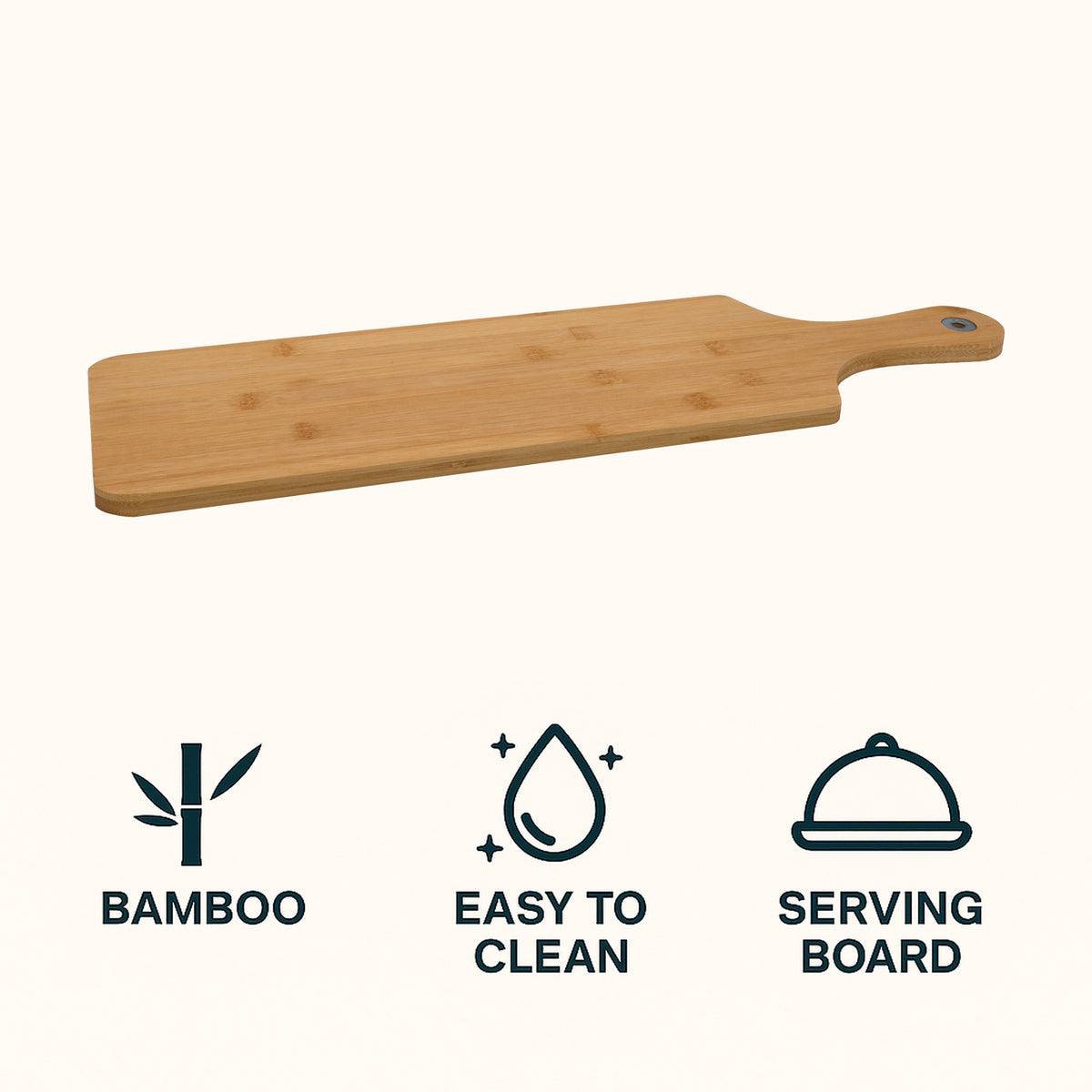 REGENT BAMBOO LONG PADDLE SERVING BOARD, 570X160MM