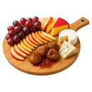 REGENT BAMBOO ROUND PADDLE SERVING BOARD WITH RING, 430X275MM DIA