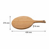 REGENT BAMBOO ROUND PADDLE SERVING BOARD WITH RING, 430X275MM DIA