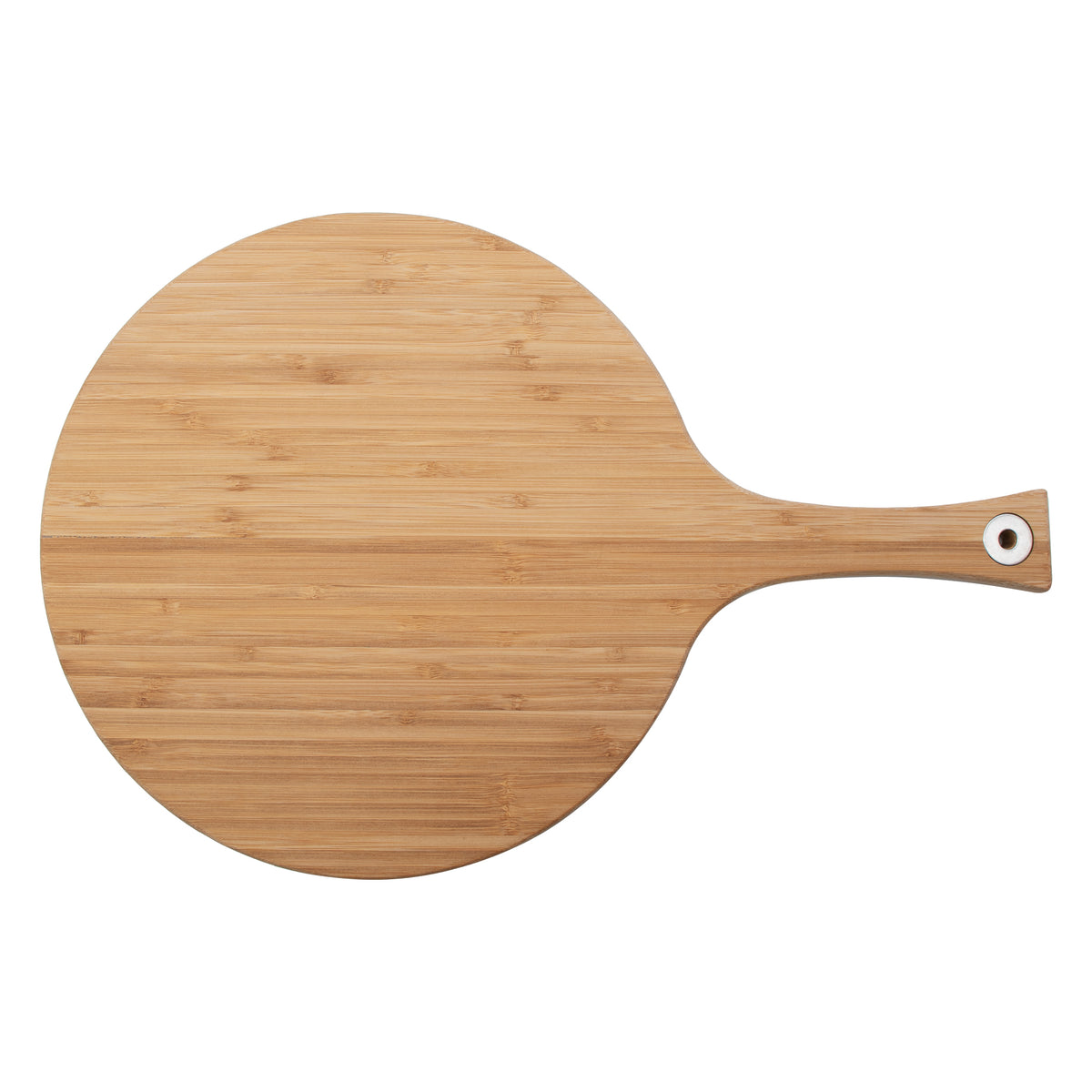 REGENT BAMBOO ROUND PADDLE SERVING BOARD WITH RING, 430X275MM DIA