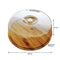 REGENT BAMBOO ROUND CUTTING/SERVING BOARD REVERSIBLE WITH DOME COVER, (280MM DIAX95MM)