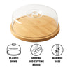 REGENT BAMBOO REVERSABLE CUTTING/SERVING BOARD WITH DOME COVER, 280MM DIA