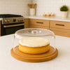 REGENT BAMBOO REVERSABLE CUTTING/SERVING BOARD WITH DOME COVER, 280MM DIA