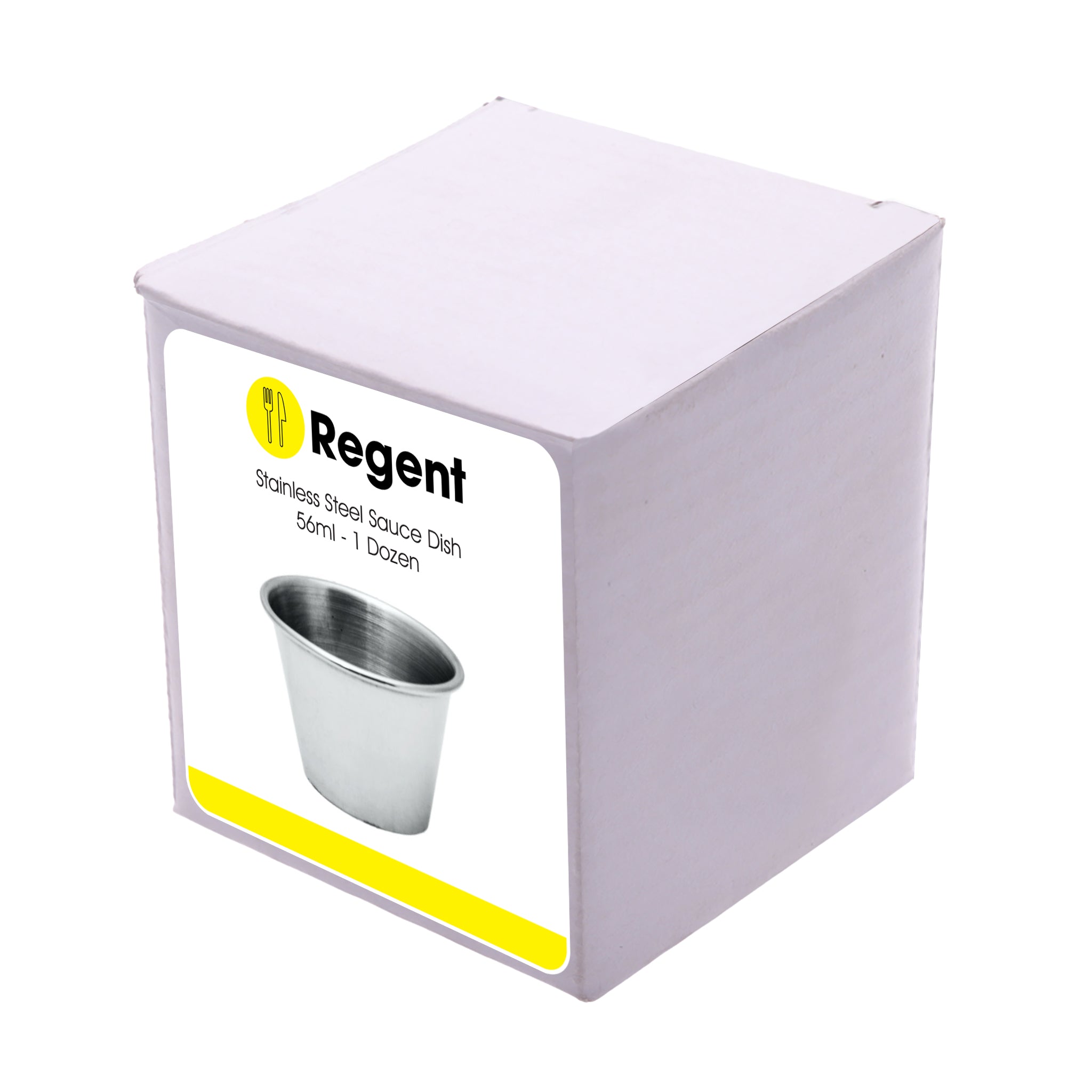 REGENT SAUCE CUP STAINLESS STEEL 70ML 12PK, 56MM DIA