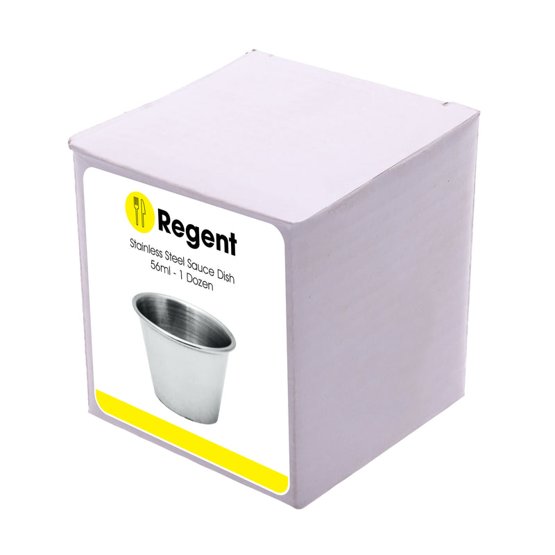 REGENT SAUCE CUP STAINLESS STEEL 1 DOZ, 56ML - 38X55MM DIA