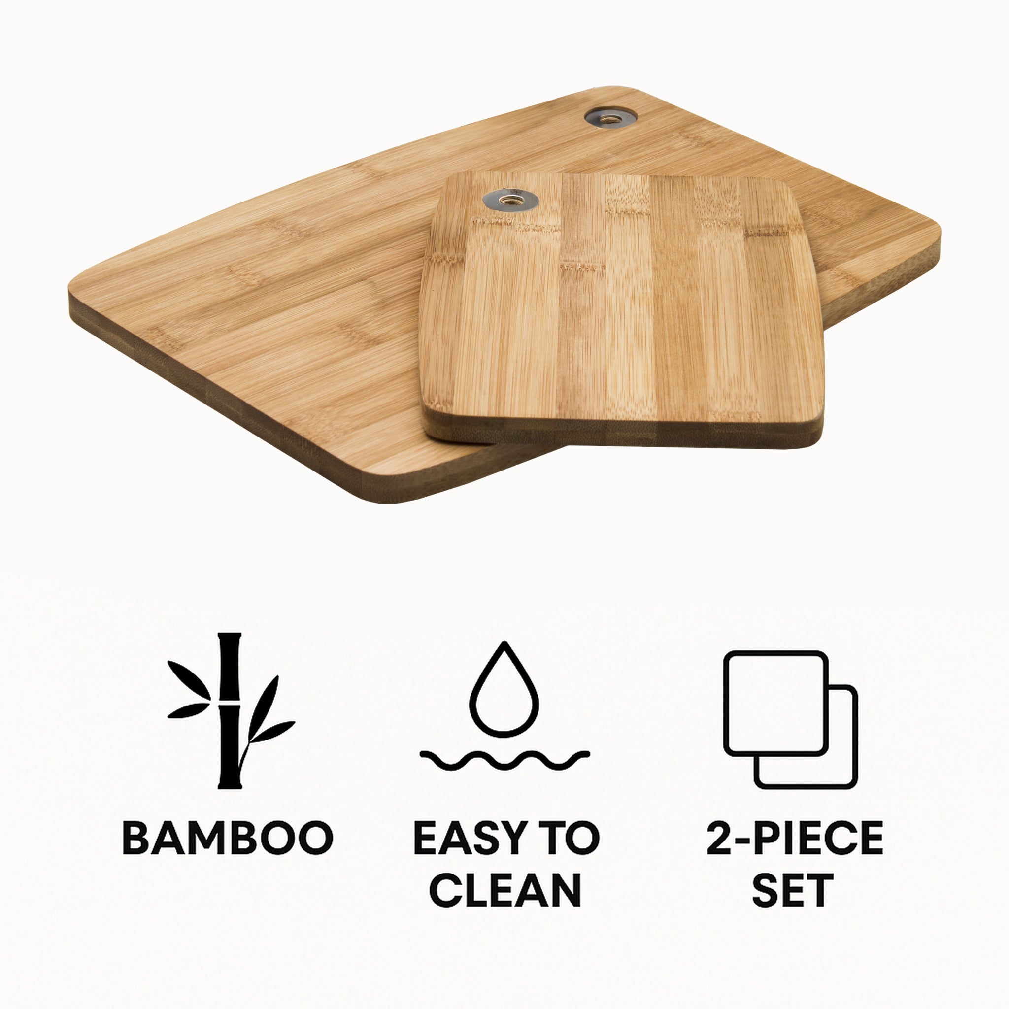 REGENT BAMBOO CUTTING BOARD 2 PIECE SET, 205X155MM | 305X225MM