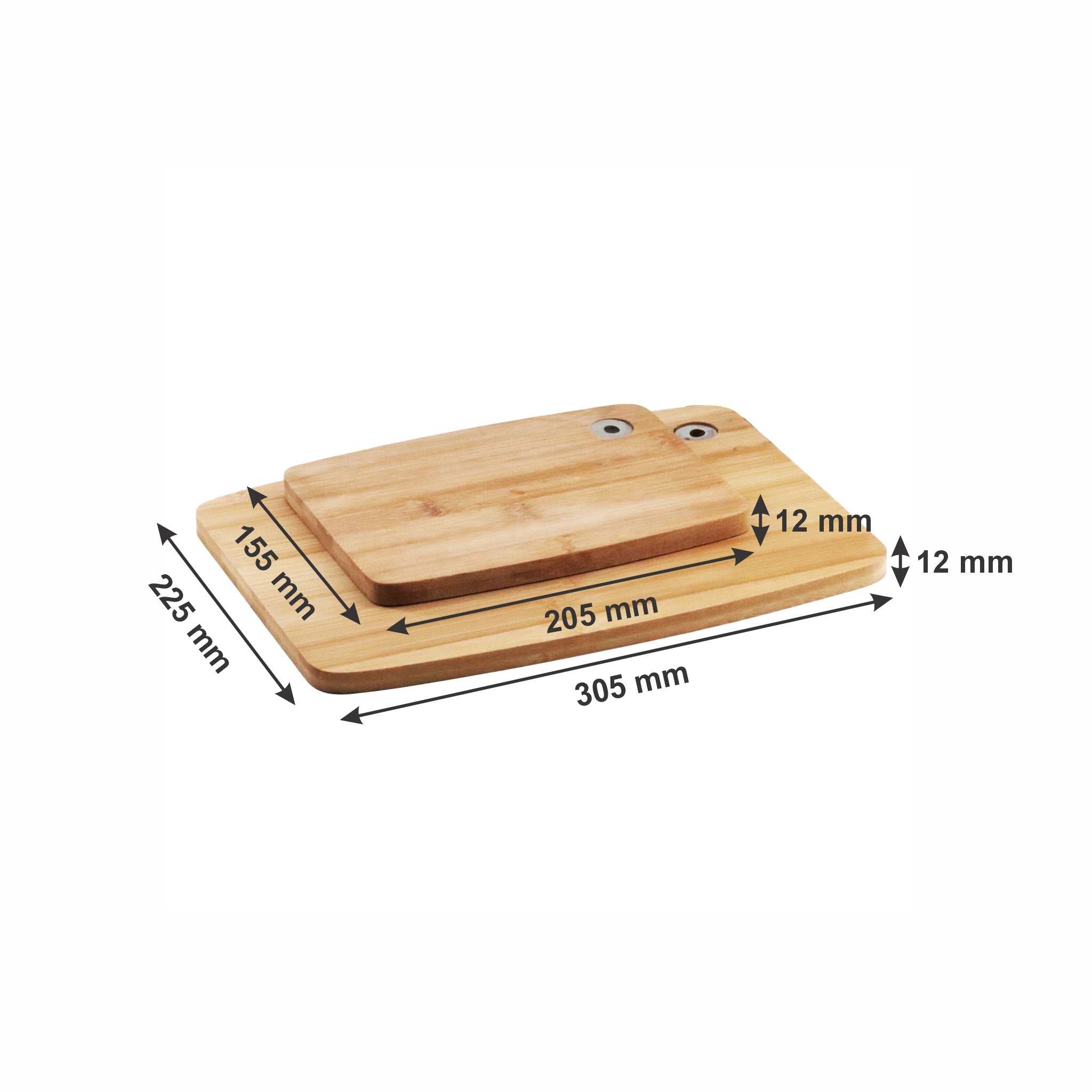 REGENT BAMBOO CUTTING BOARD 2 PIECE SET, 205X155MM | 305X225MM