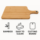 REGENT BAMBOO PADDLE CUTTING BOARD WITH RING, 340X200MM