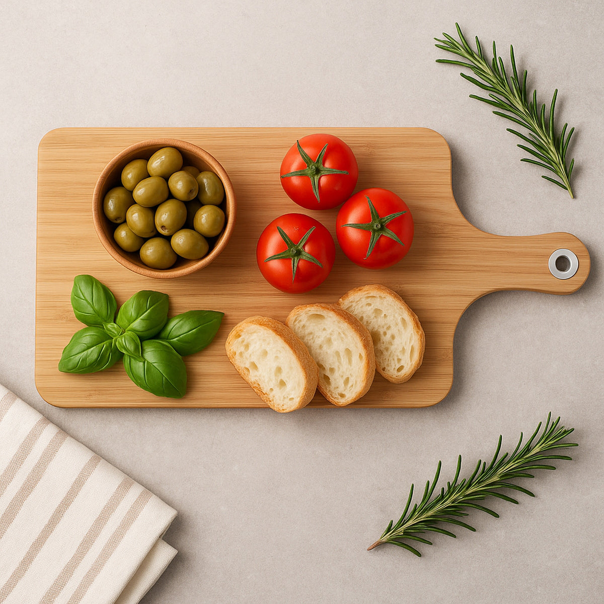 REGENT BAMBOO PADDLE CUTTING BOARD WITH RING