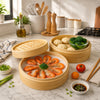REGENT BAMBOO ORIENTAL STEAMER 2 TIER WITH LID, 210MM DIA