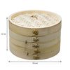 REGENT BAMBOO ORIENTAL STEAMER 2 TIER WITH LID (210MM DIAX137MM)