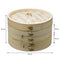 REGENT BAMBOO ORIENTAL STEAMER 2 TIER WITH LID (210MM DIAX137MM)