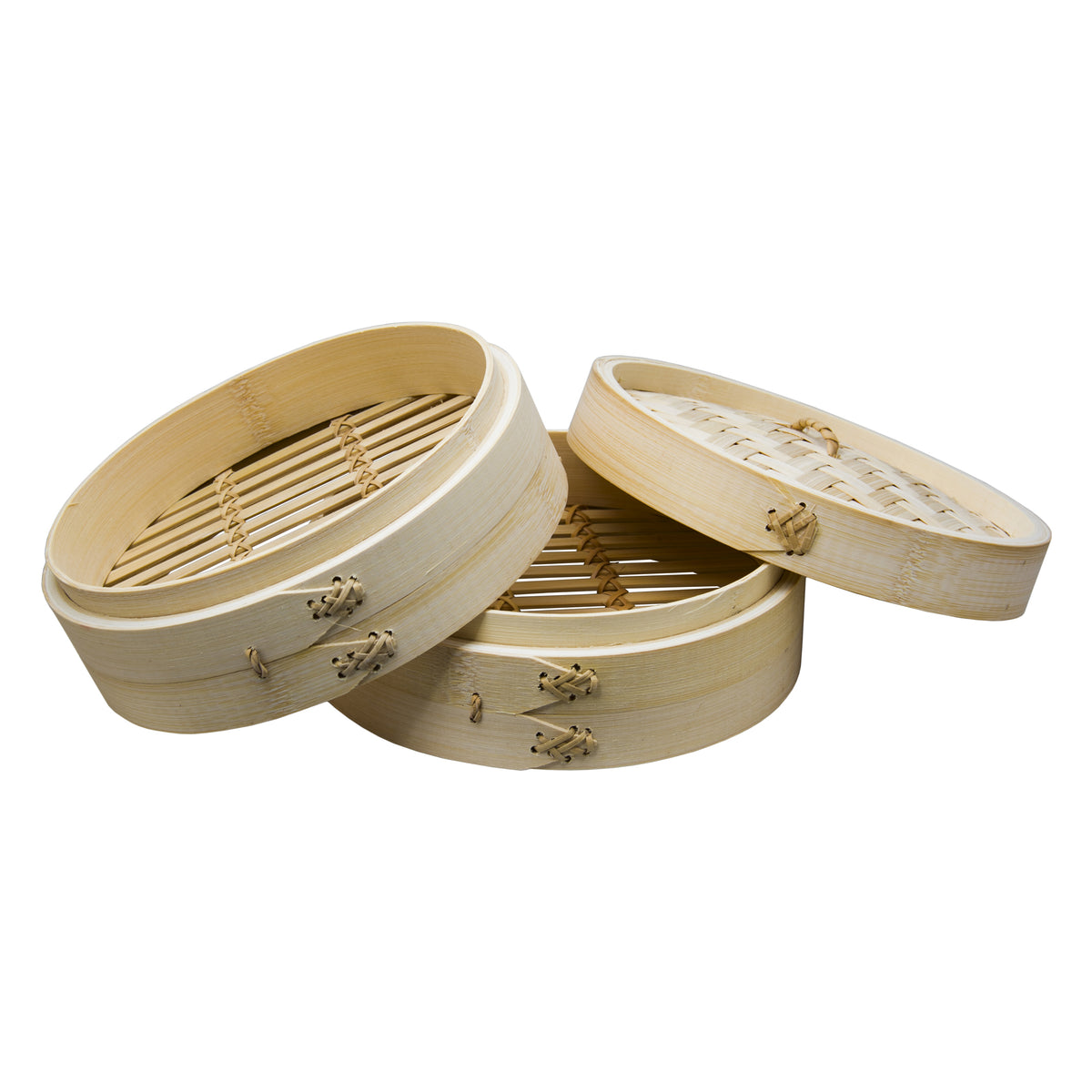 REGENT BAMBOO ORIENTAL STEAMER 2 TIER WITH LID, 210MM DIA