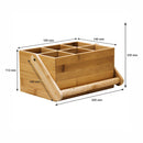 REGENT BAMBOO CADDY WITH HANDLE, 6 DIVISION, 206X140MM