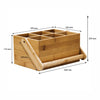 REGENT BAMBOO CADDY WITH HANDLE, 6 DIVISION, 206X140MM