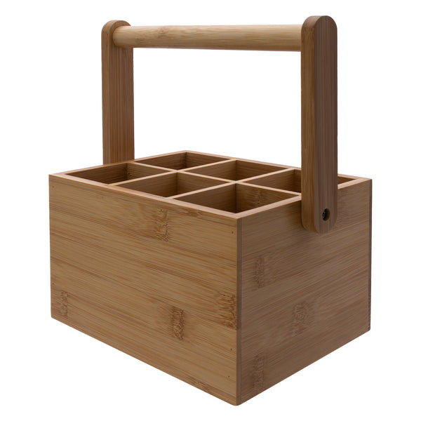 REGENT BAMBOO CADDY WITH HANDLE, 6 DIVISION, 206X140MM