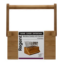 REGENT BAMBOO CADDY WITH HANDLE, 6 DIVISION, 206X140MM