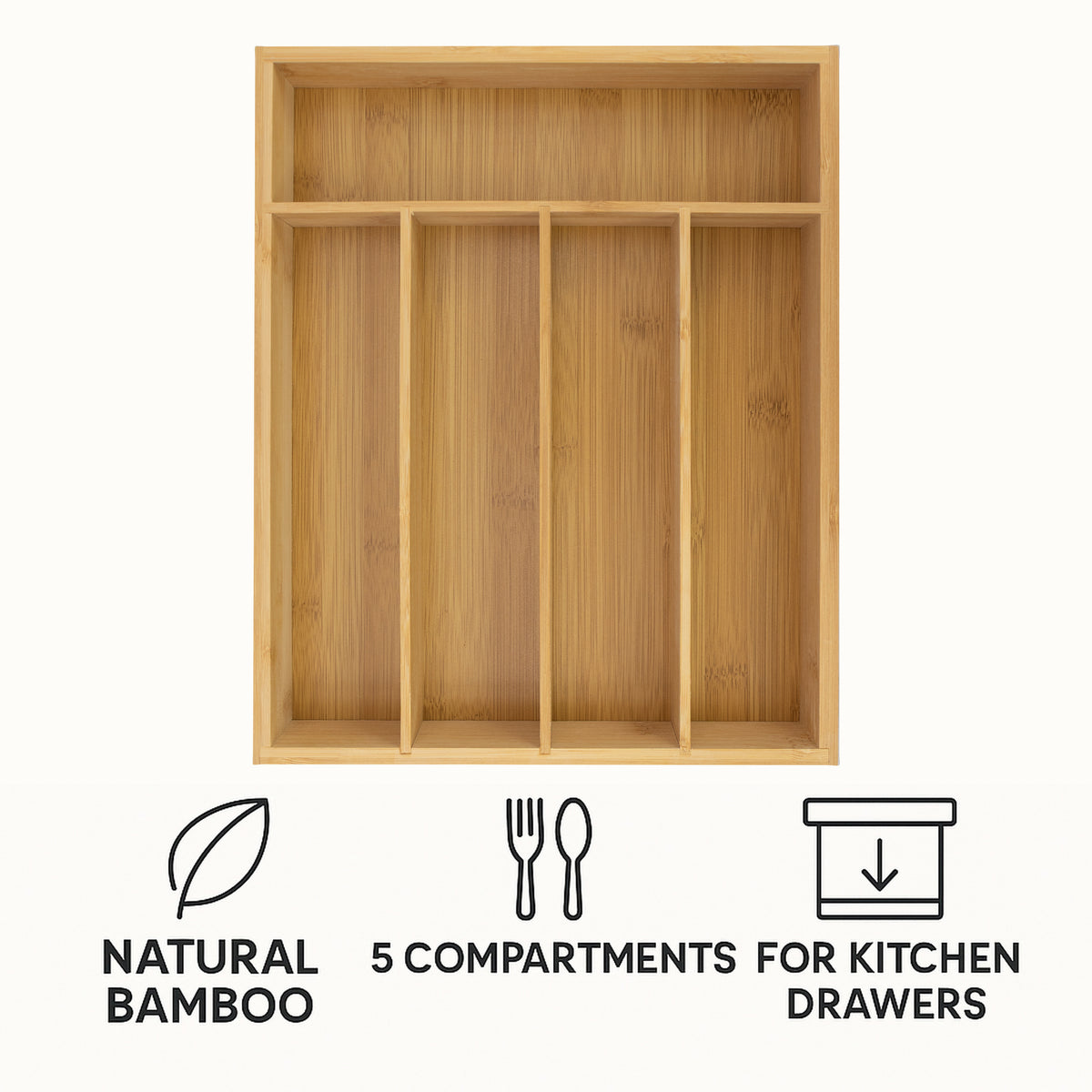 REGENT BAMBOO CUTLERY TRAY, 320X260MM