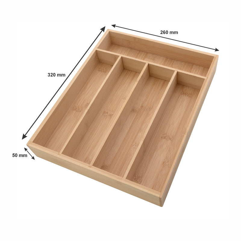 REGENT BAMBOO CUTLERY TRAY, (320X260X50MM)