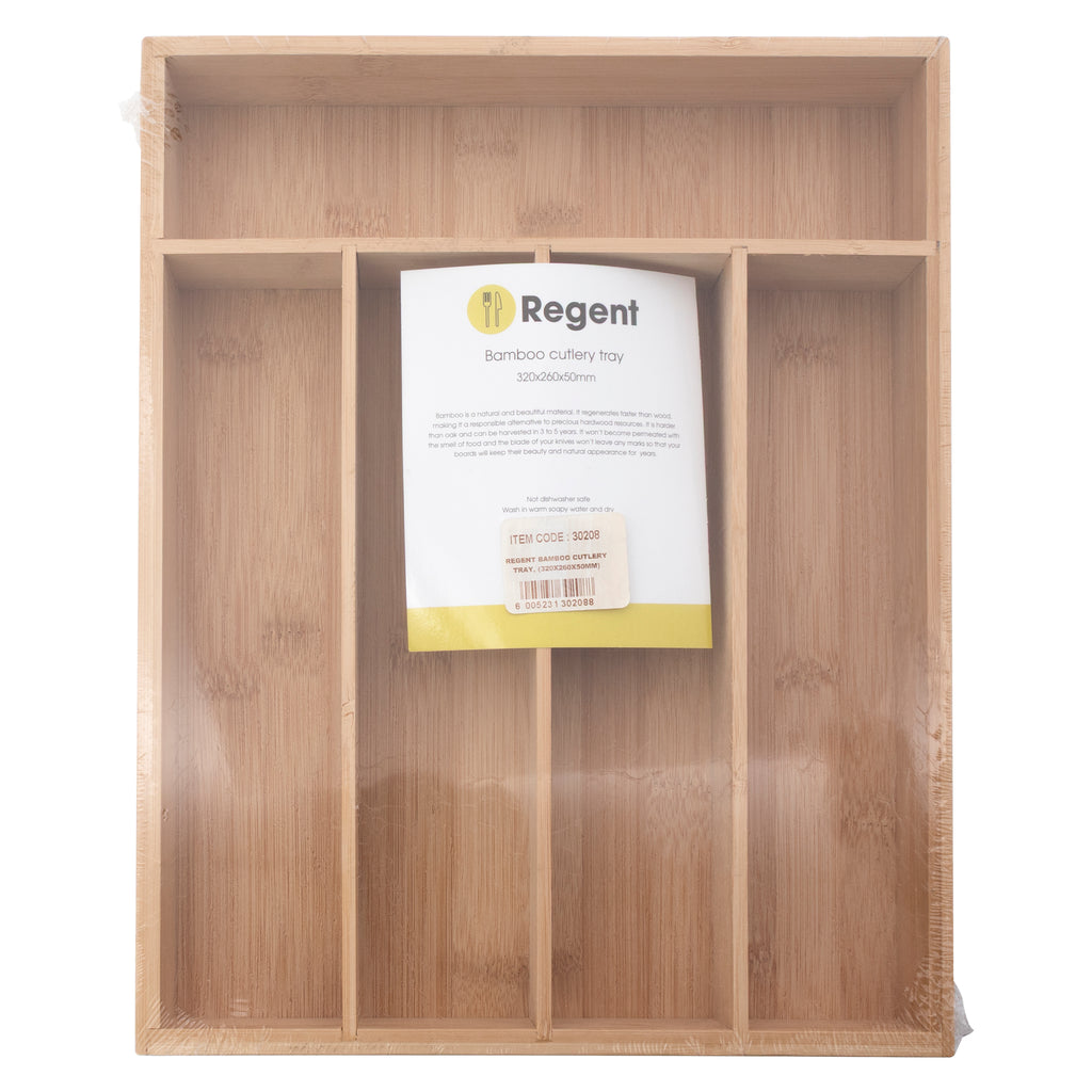 REGENT BAMBOO CUTLERY TRAY, (320X260X50MM)