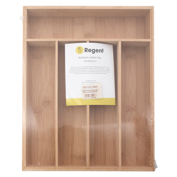 REGENT BAMBOO CUTLERY TRAY, (320X260X50MM)