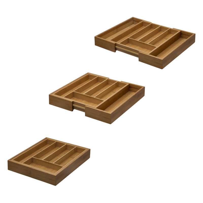 REGENT BAMBOO EXPANDABLE CUTLERY TRAY, (400/260X320X50MM)