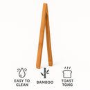 REGENT BAMBOO UTILITY/TOAST TONG, 220MM