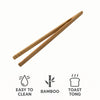 REGENT BAMBOO UTILITY/TOAST TONG WITH MAGNET, 220MM