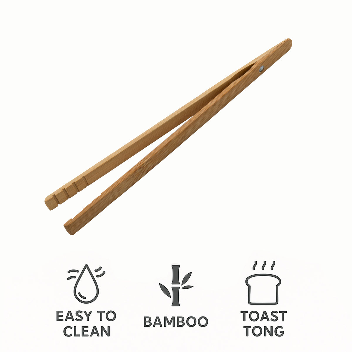 REGENT BAMBOO UTILITY/TOAST TONG WITH MAGNET, 220MM