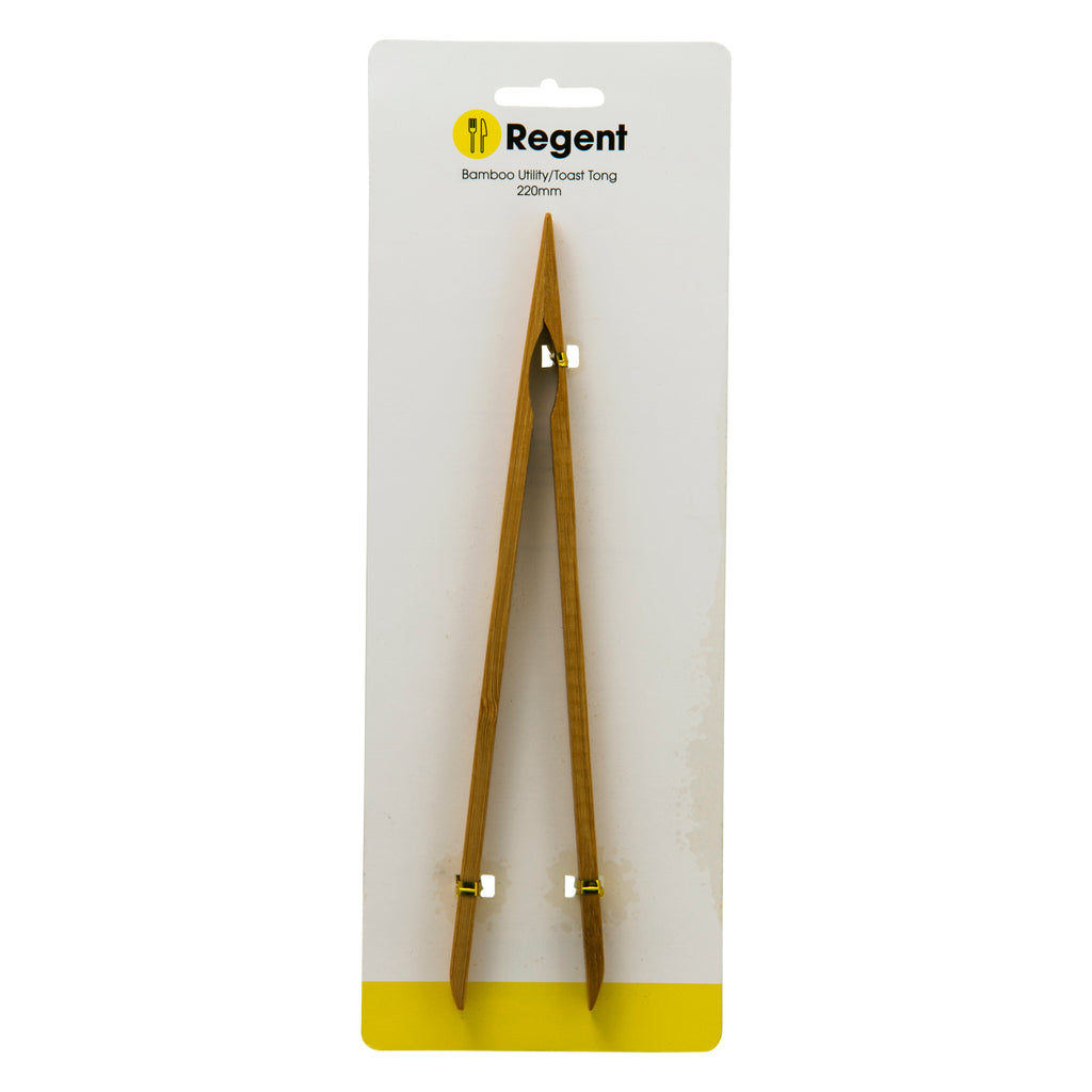 REGENT BAMBOO UTILITY/TOAST TONG, 220MM