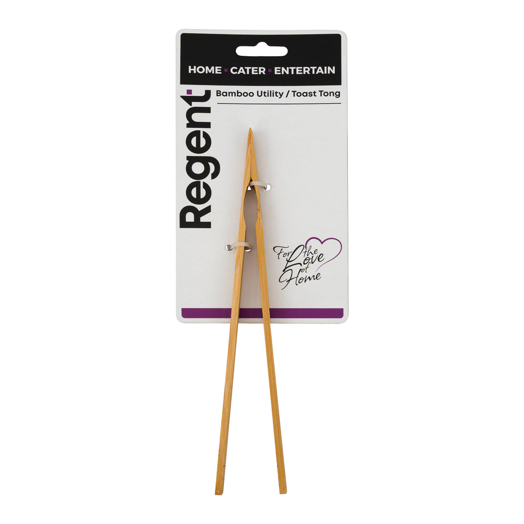 REGENT BAMBOO UTILITY/TOAST TONG, 220MM